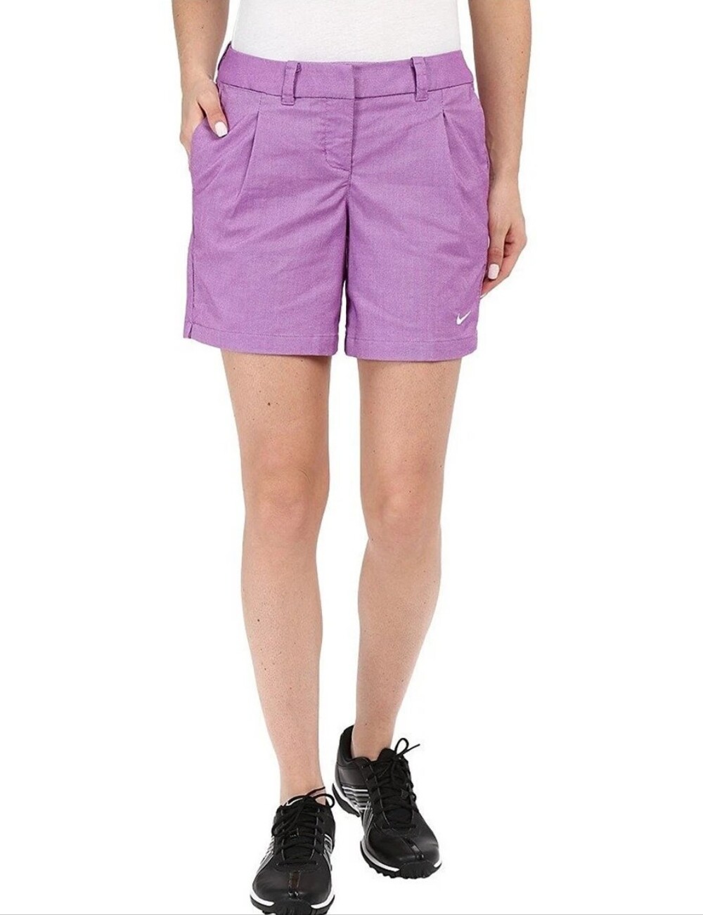 Nike Golf 725763 Women's Dri-fit Oxford Shorts Training Tennis PURPLE